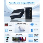 Zippc mini pc amd ryzen 5 3500u 16gb ddr4 500gb ssd nvme wifi5 bt4.2 windows 11 display triplo desktop diy gamer computador