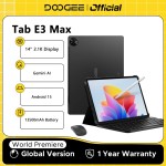 Versão global doogee tab e3 max tablet pc android 15 gemini ai 14 ''2.1k tela 8gb ram 256gb 13500mah bateria grande almofada inteligente