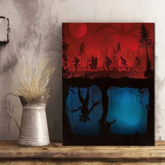 1pc arte da parede pinturas em tela de cabeça para baixo monstros pintura a óleo sobre tela arte da parede pintura decoração da parede casa sem moldura