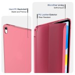 Capa inteligente vermelha melancia para iPad (A16) 11a geração 2025/iPad 10a 10,9 2022, capa fina translúcida rígida para tablet PC