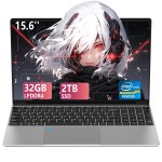 Novo 15.6 "Polegada portátil windows 11 pro n5095 1920x1080 gaming pc 32gb + 2048gb teclado retroiluminado portátil escritório entretenimento portátil