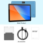 BAKEN Global Edition tablet PC de 10 polegadas, sistema Android 15, processador quad-core, 12 GB + 64 GB, suporta expansão de 1 TB, WiFi, 6000 mAh