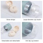 Garrafa de água fofa portátil de 500ml com tampa pop-up de palha à prova de vazamento para crianças da escola garrafa de beber de plástico