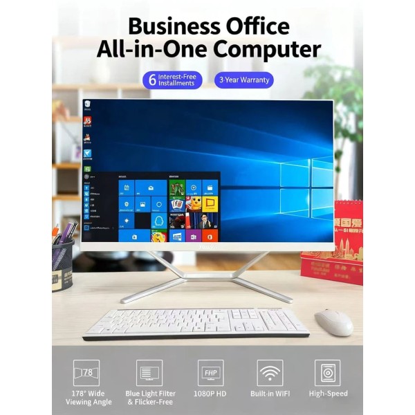 Aotesier i3 i5 i7 i9 aio computador desktop conjunto completo 21.5 23.8 27 32 Polegada novo pc de jogos suporte placa gráfica tudo em um computadores