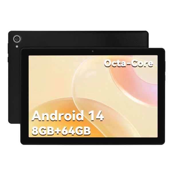 Urao c10 tablet 10.1 Polegada android 14 phablet 8gb (3 + 5) ram 64gb rom (1tb tf) widevine l1 hd octa-core 2.0 ghz wifi6 bluetooth 5.0